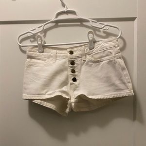 White Denim Shorts